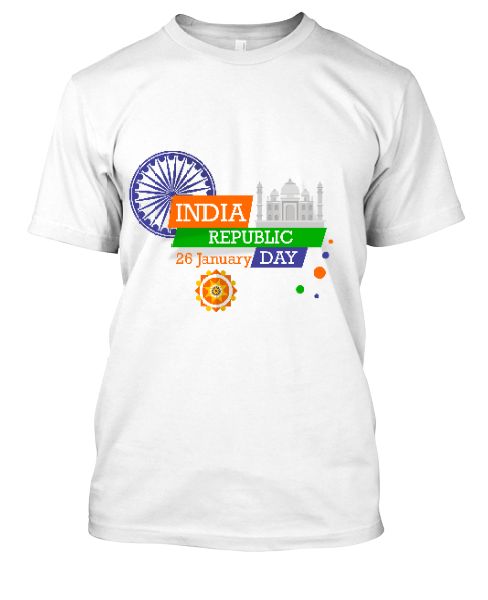  | Republic Day T Shirt| Indian  | I Love  My India T Shirt  - Front