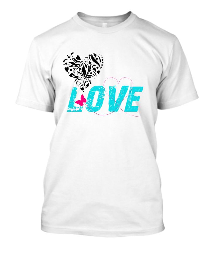  LOVE PRINTED T-SHRIT  - Front