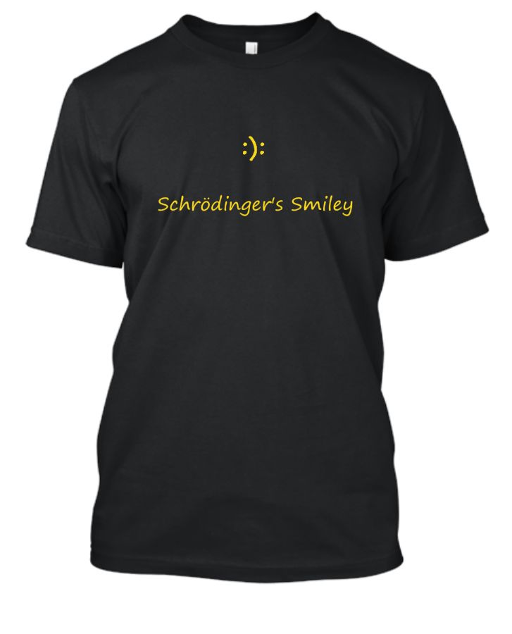  Schrödinger's Smiley | Half Sleeve T-Shirt - Front