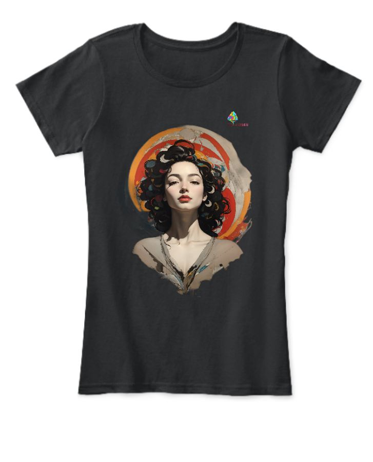 009 online studio womens half sleeve teashirt - Front