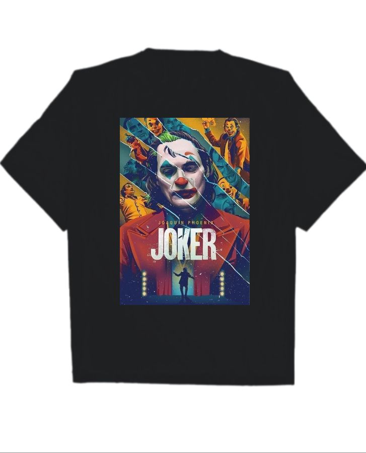 100% cotton oversized joker tshirt - Front