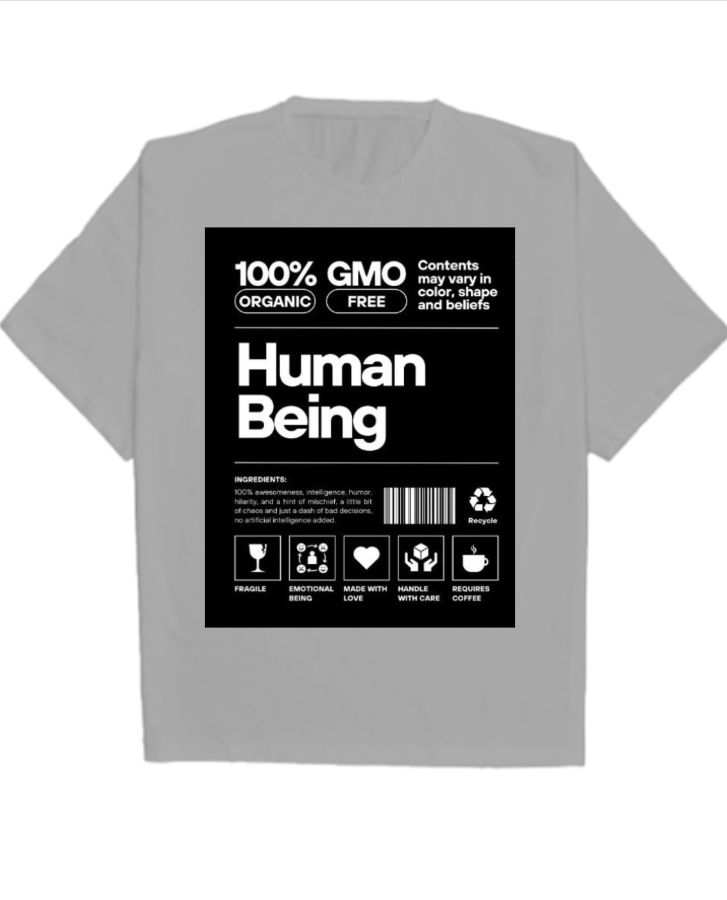 100% organic Human Being - Front