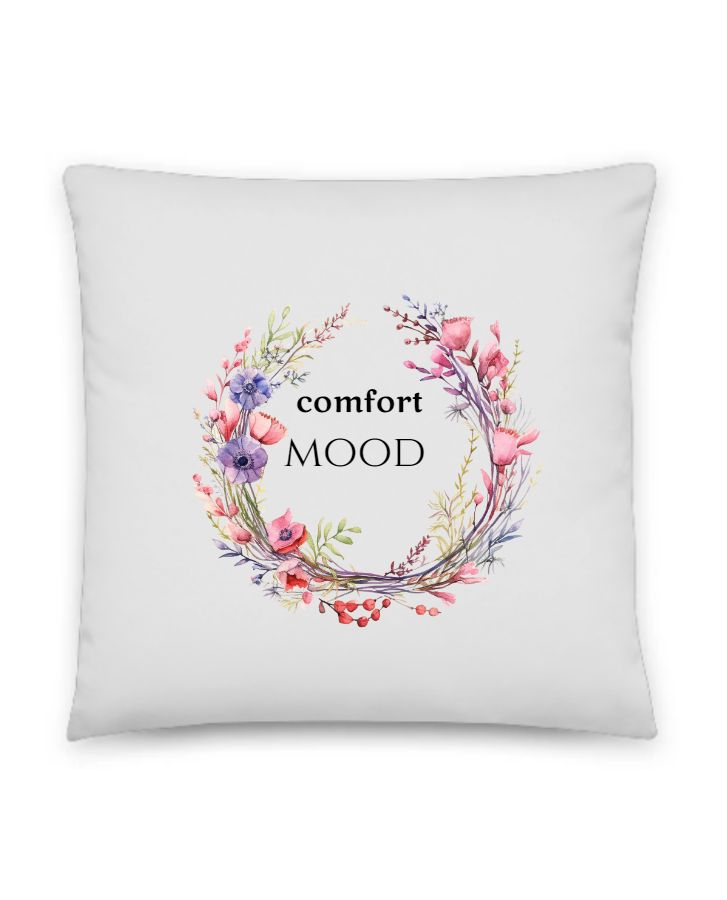 100% polyester pillow with print nd text - Front