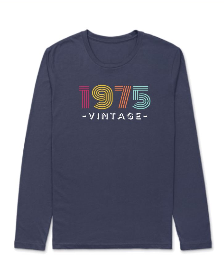 1975 Vintage Vibes: Full Sleeve Tee | Tamion_TRB - Front