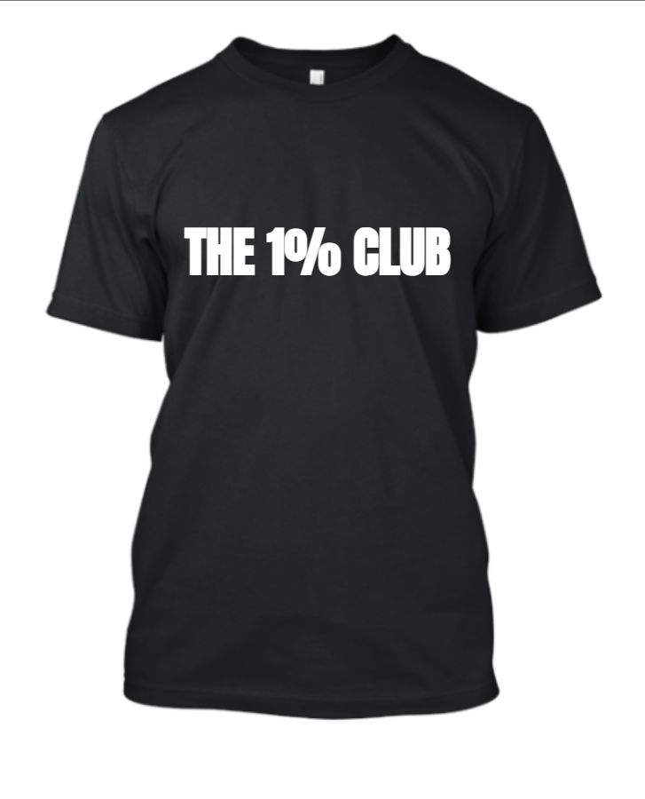THE 1% CLUB BLACK T-SHIRT - Front