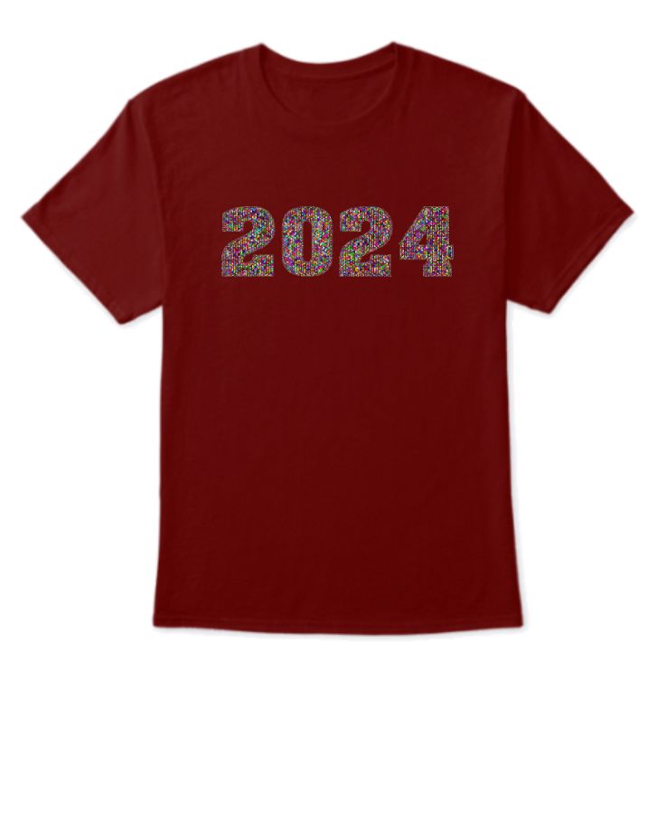 2024 RED HALF SLEVE TSHIRT - Front