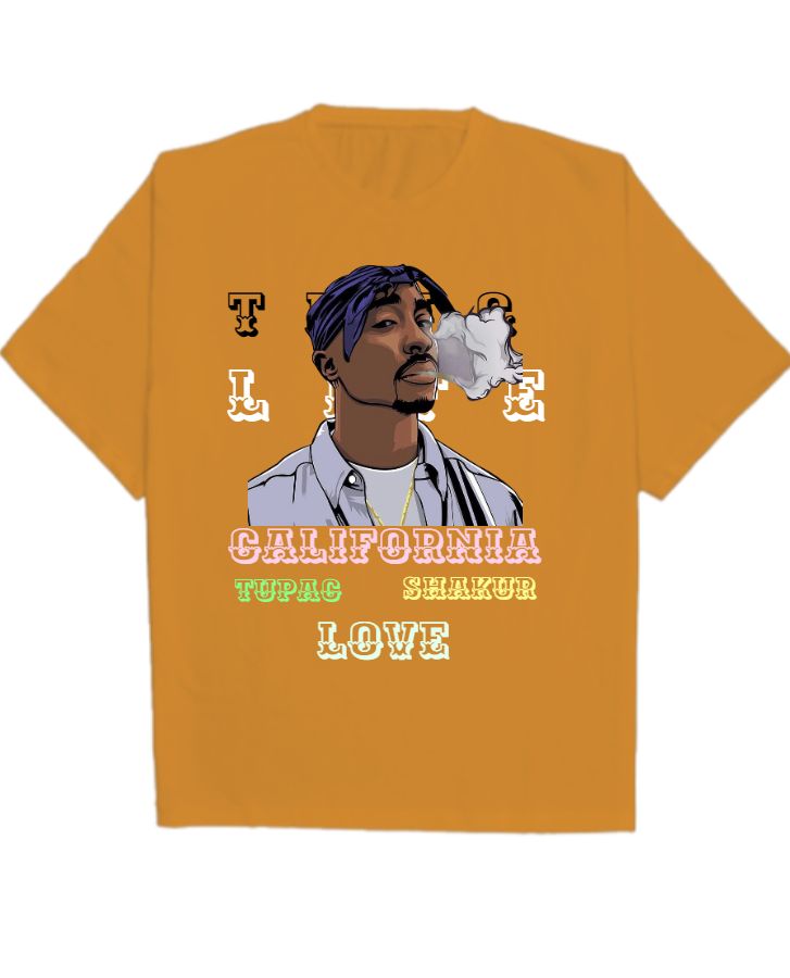 2pac shakur oversize t-shirt - Front