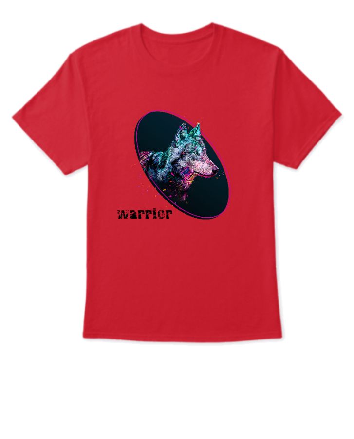 3 d wolf tees  - Front