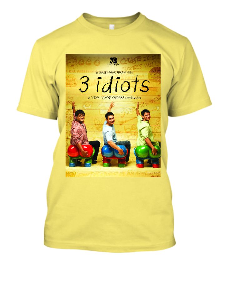 3 idiots t shirt  - Front