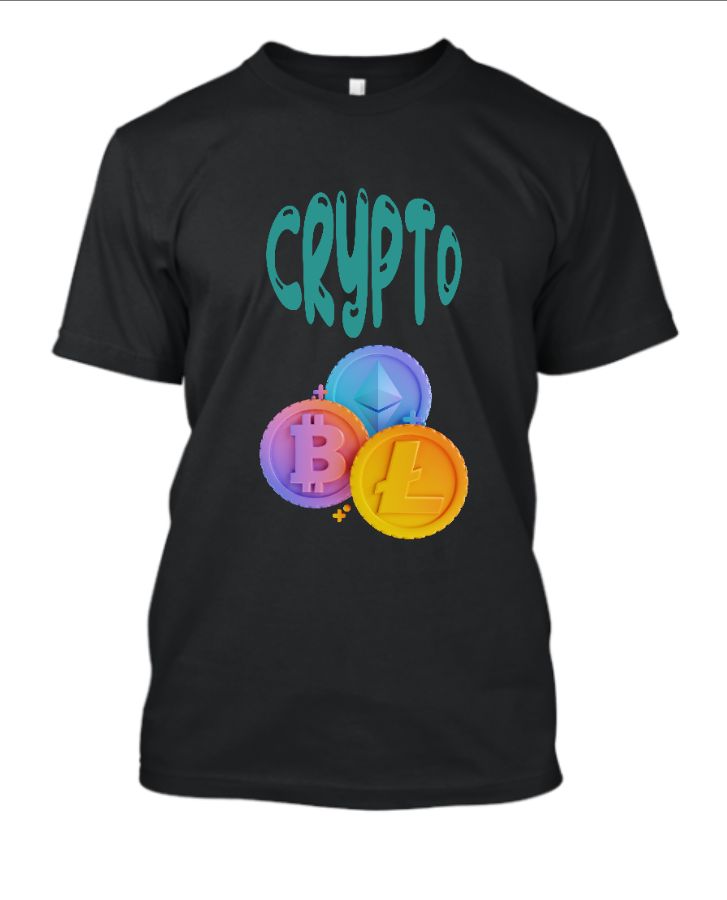 3D illustration cryptocurrency T SHIRT - Front