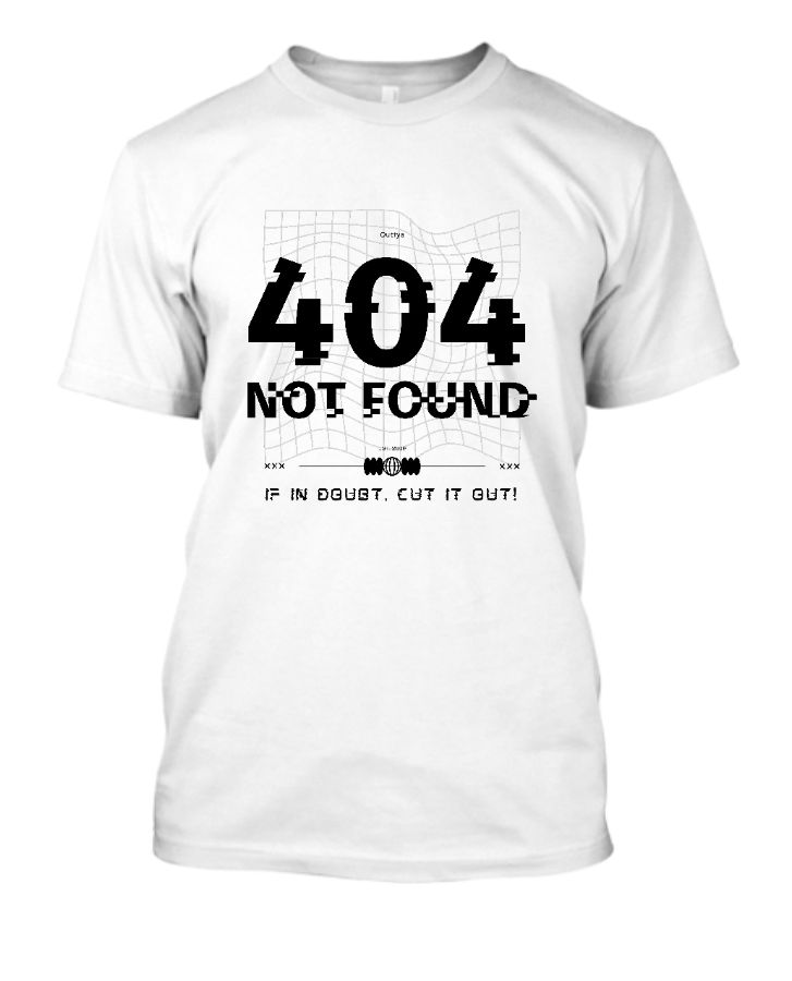 404 Not found Printed T-shirt - Front