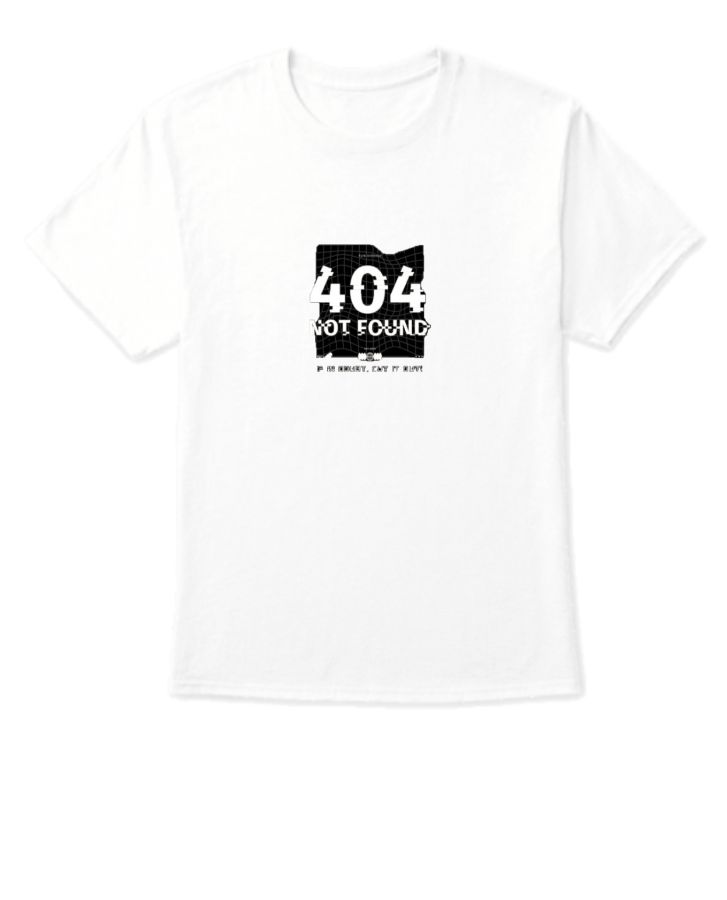 404 PremiumPrinted Tshirt - Front