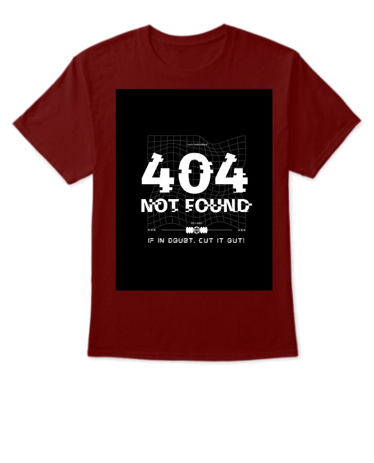 404 not Found - Half Sleeve T-Shirt - Front
