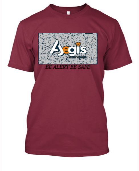AEGIS T-Shirt  BLUE MEN ROUND NECK - Front