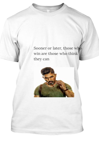 Allu Arjun Attitude T-shirt only Rs499/- - Front