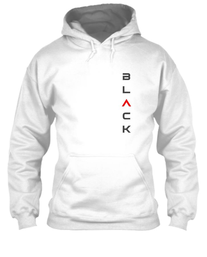 BLACK PRINTED HOODIE - Front
