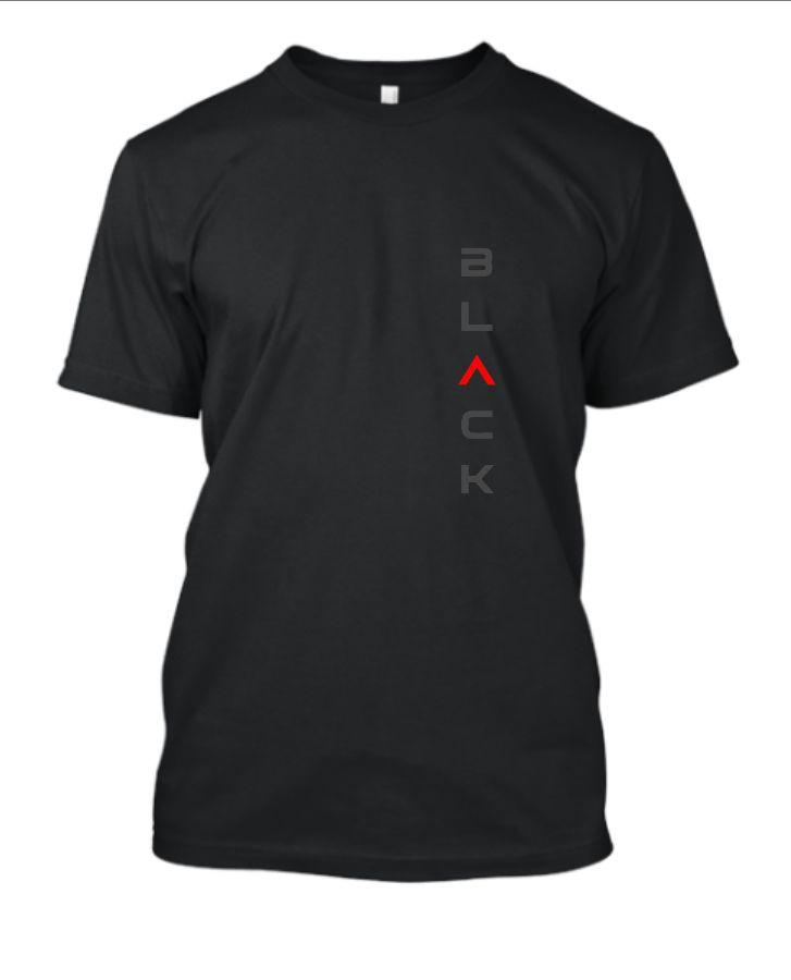 BLACK PRINTED TSHIRTS  - Front