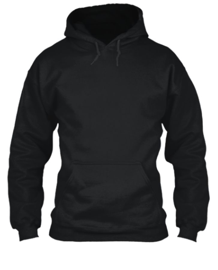 Black solid hoodie  - Front