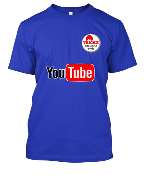 Blue t shirt for youtube - Front