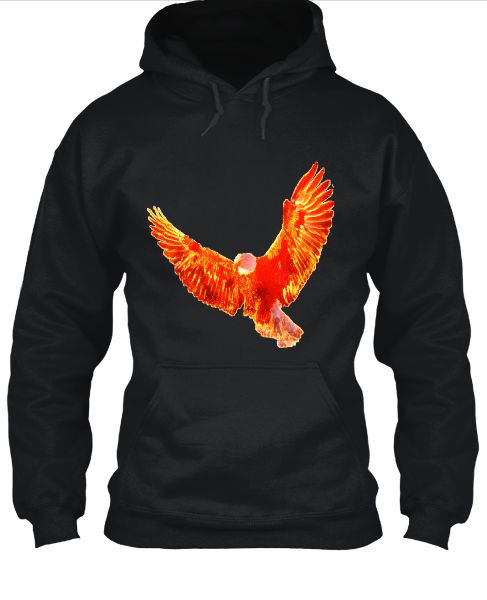 Burning Hawk Unisex Hoodie by Burning Hawk - Front