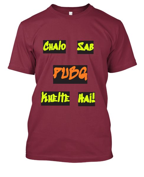 cool and PUBG designer t-shirts - Front