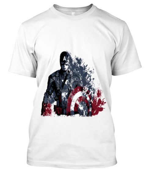 Captain America Art T-Shirt - Front