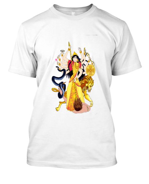 Cartoon design Maa Durga T-shirt - Front