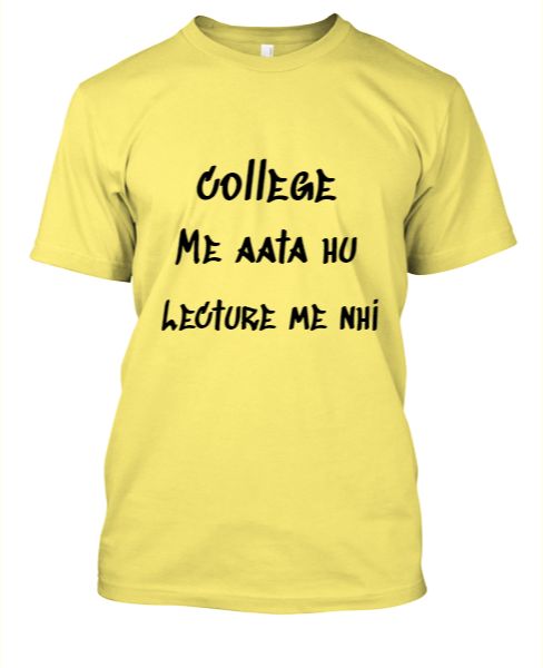 College Best Half Sleeve T-shirt  - Front