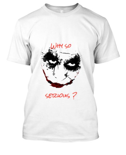 Crazy Prints Men's Half Sleeve Glow in Dark Cotton Joker T Shirt Edtion - Front