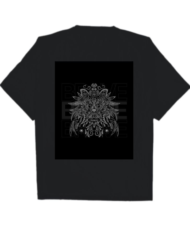  brave oversized t-shirt - Front