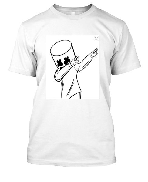 Dab marshmello half sleeves t shirt - Front