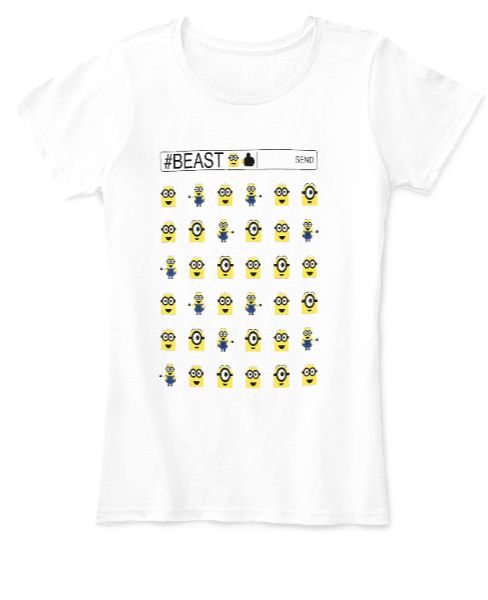 Despicable Me Minions Emoji Graphic Women's T-Shirt - Front