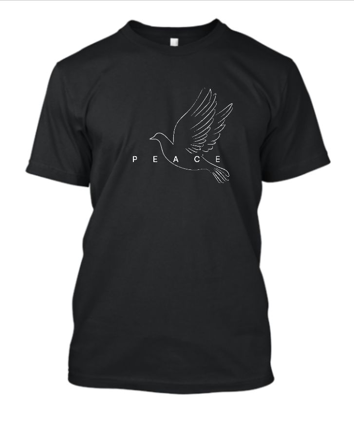 Peace bird Design T-Shirt I half sleeve Unisex T-shirt - Front