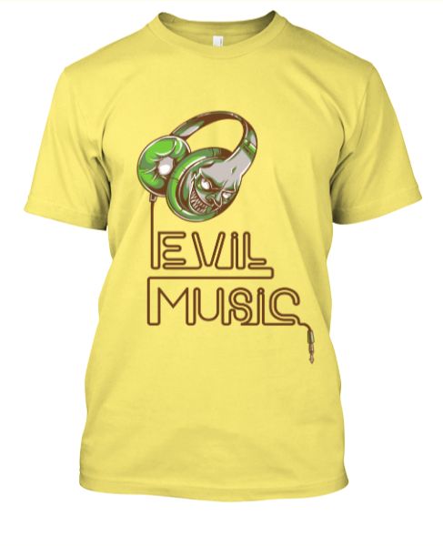 Evil Music Yellow T-shirt - Front