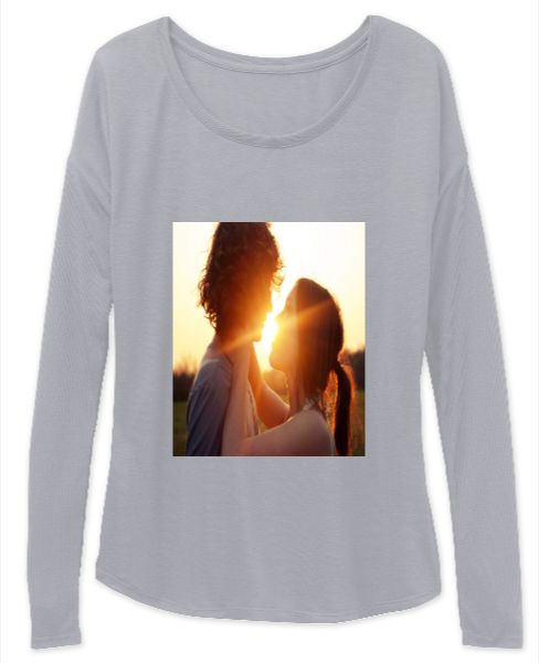 FULL SLEEVE LOVE PRINTED WOMEN TSHIRT  - Front