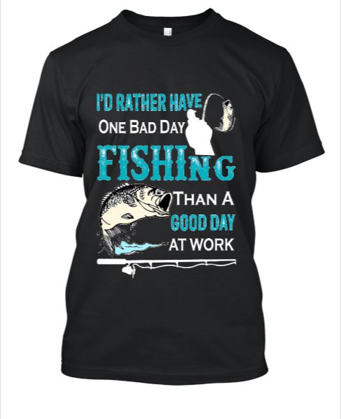 Fishing dark t-shirt - Front