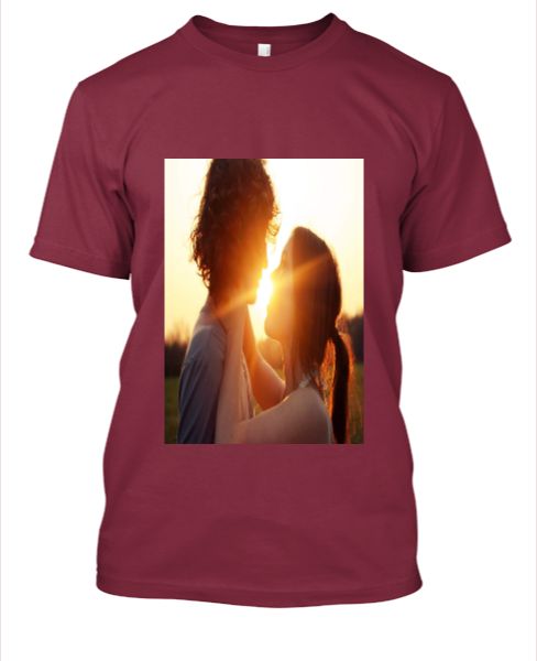 HALF PRINTED LOVE T-SHIRT - Front