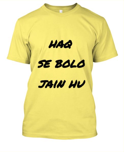 HAQ SE BOLO JAIN HU MERCHANDISE - Front