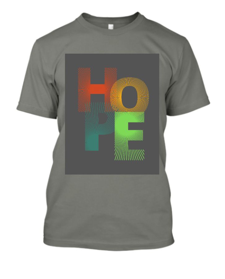 HOPE design grey T shirt half sleeves - Front