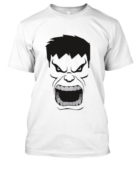 Hulk face Printed Regular Fit T-Shirt - Front