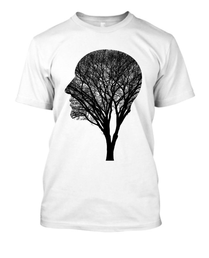 Human Depends Upon Tress |  Half sleeves T-shirt - Front