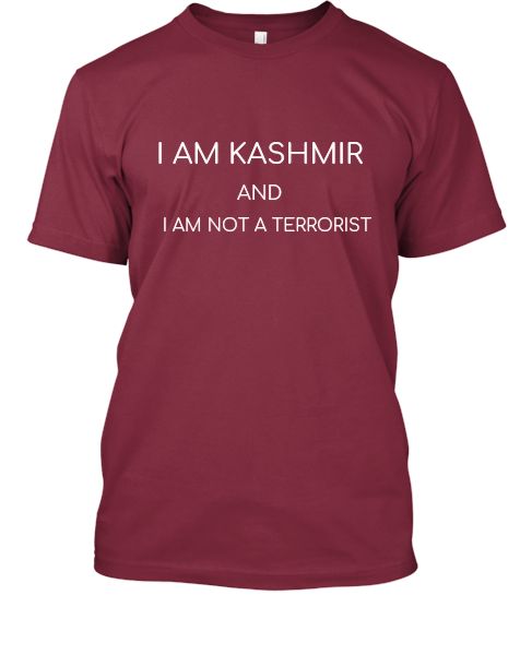 I AM KASHMIR AND I AM NOT A TERRORIST HALF SLEEVES T SHIRT - Front