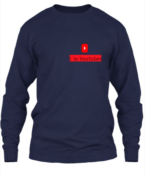 I 'm YouTuber Full Sleeve Tee - Front