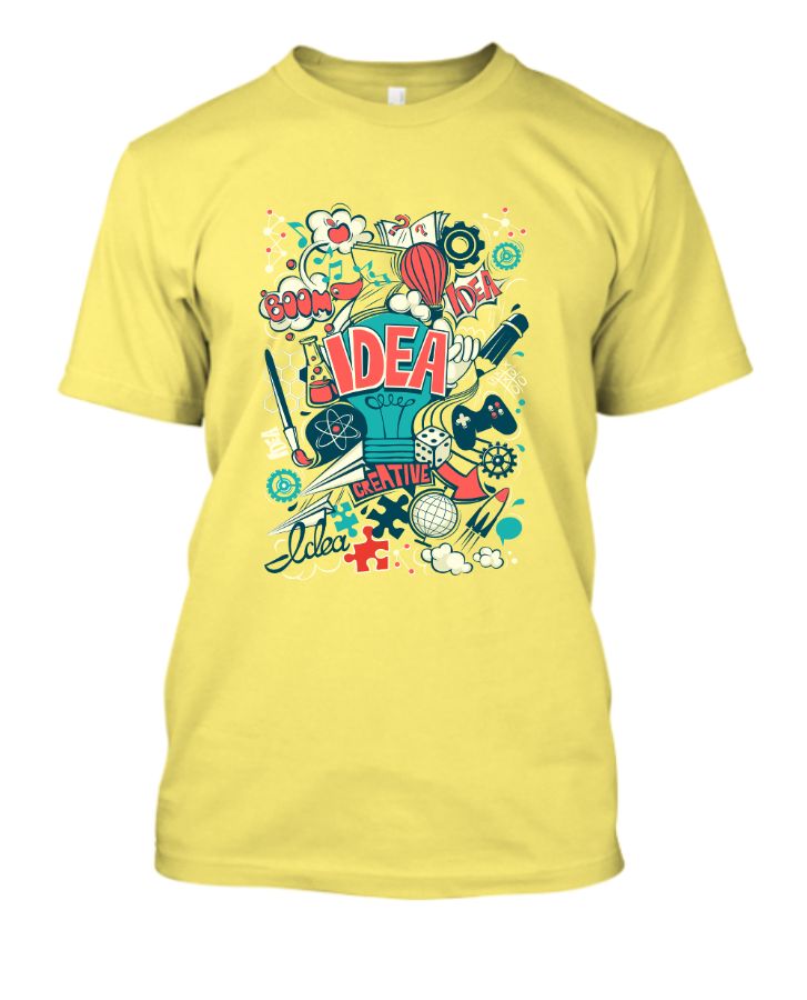 Idea Printed Half Sleeve T-Shirt - Front