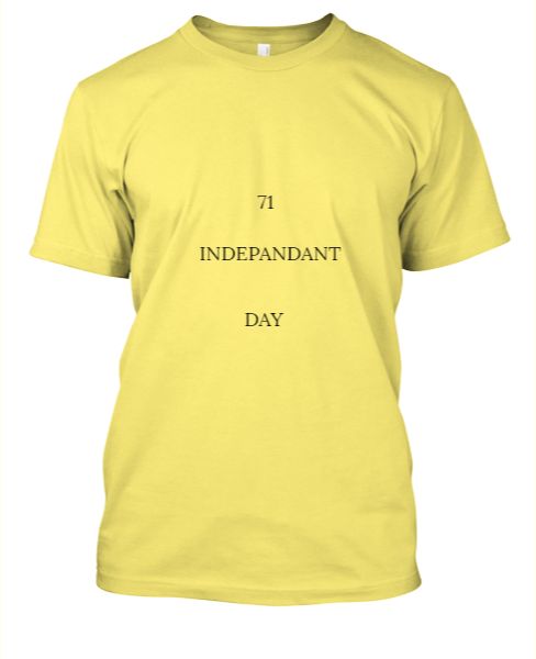 Indepandant day spasial T - shart - Front