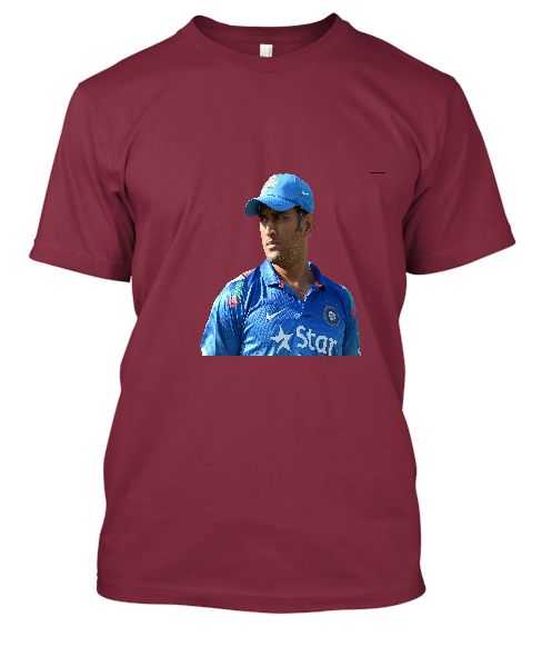 Indian Captain Ms Dhoni Tshirt  - Front