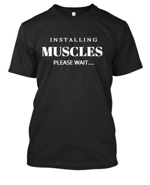 Installing Muscles Mens Roundneck Statement T-Shirt - Front
