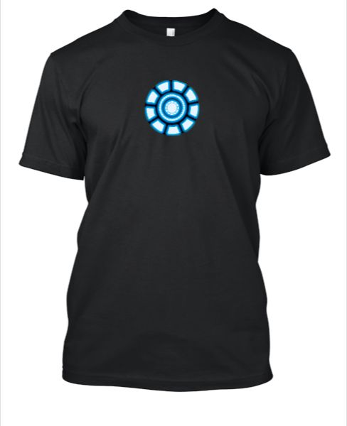 Iron Man Arc Reactor Printed T-Shirt (Half-Sleeve) - Front