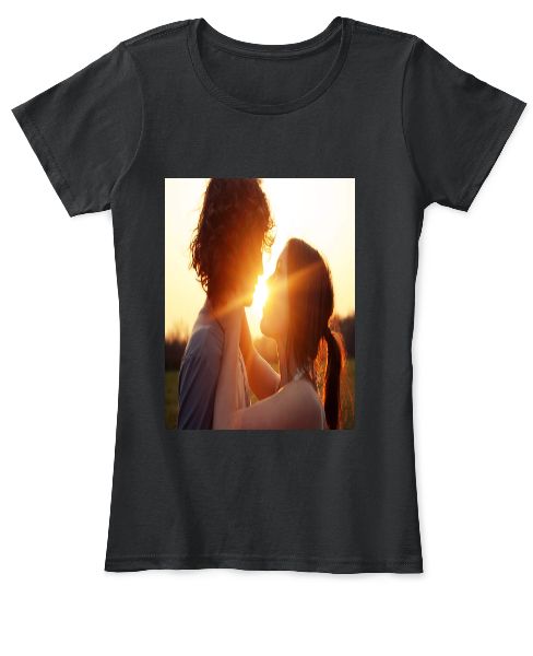 LOVE PRINTED HALF T-SHIRTS FOR WOMEN - Front