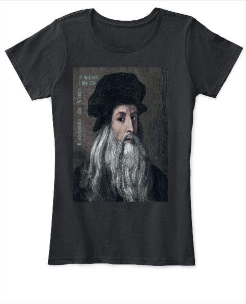 Leonardo DA Vince woman's T-shart - Front